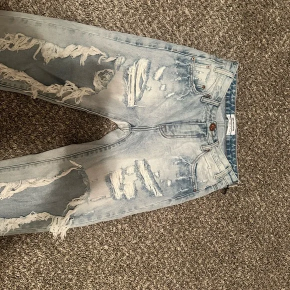 Free People - One Teaspoon Light Blue Distressed Boyfriend Jeans - Picture 2 of 5